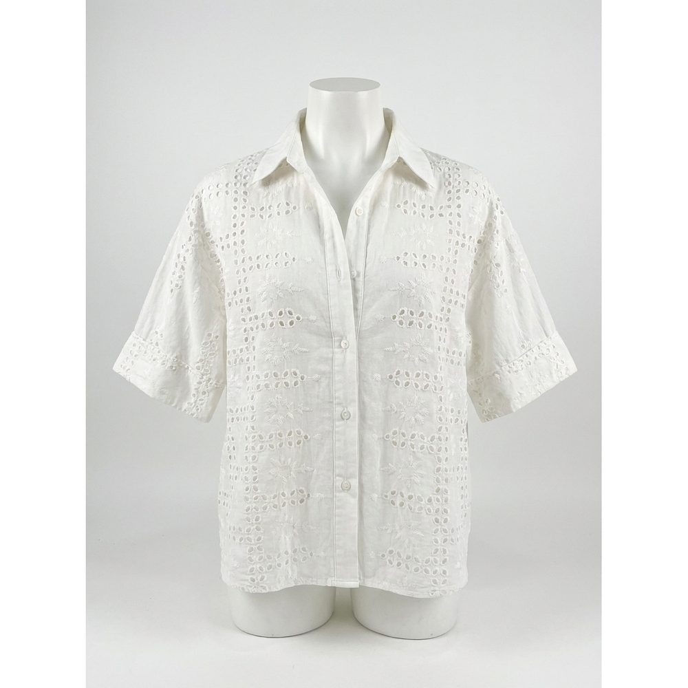 NEW FIFTEEN TWENTY alisa eyelet top in white